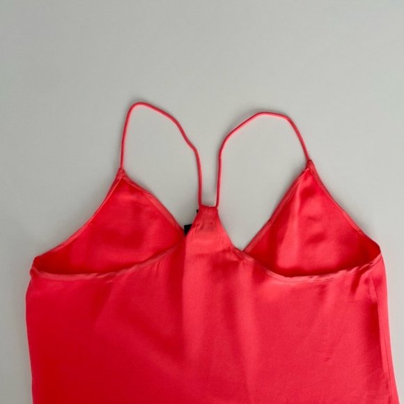 J. Crew Silk Neon Pink Racerback Top 0 - Picture 5 of 7